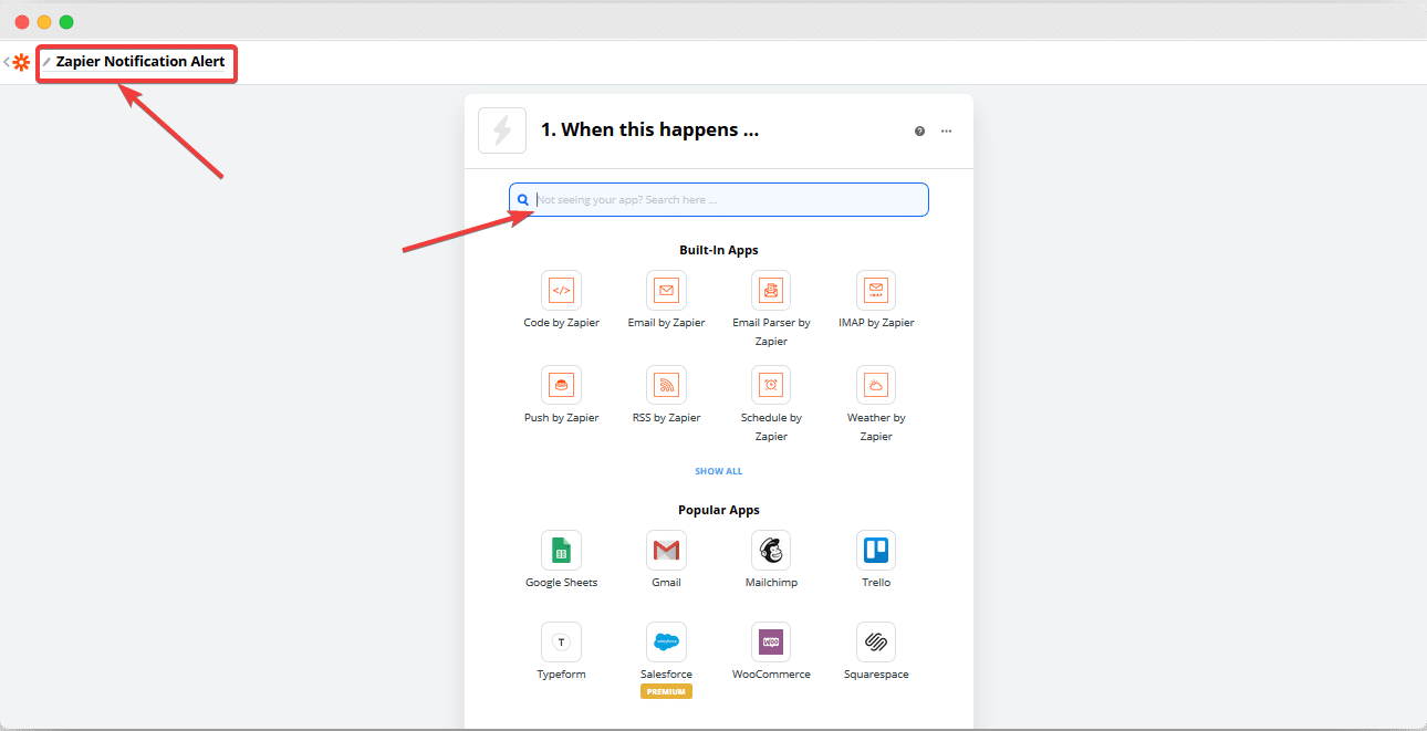 Zapier Notification Alert