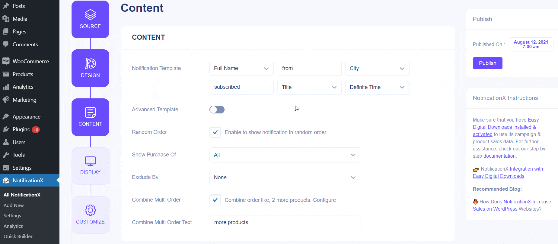 How to Set Up NotificationX Plugin for Easy Digital Downloads?