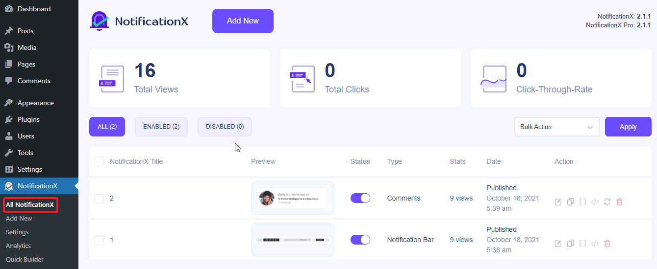 NotificationX Cross Domain Notice