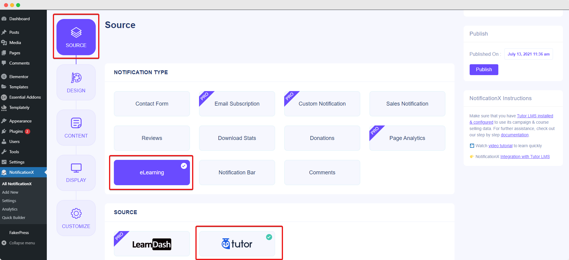 Tutor LMS Course Enrollment With NotificationX