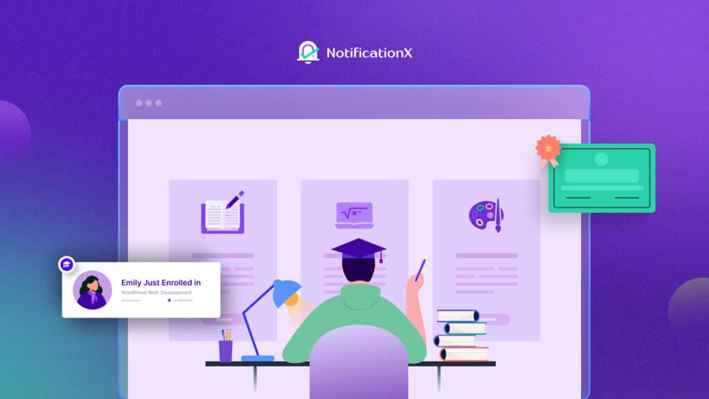 LearnPress course with NotificationX